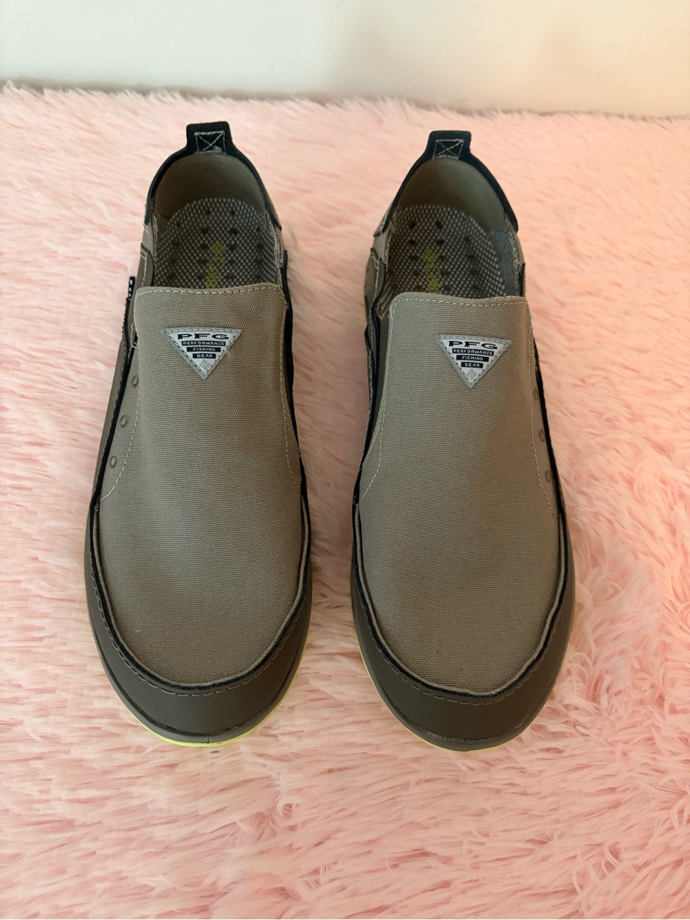 Columbia Men's Slip-On Loafers in Taupe and Black